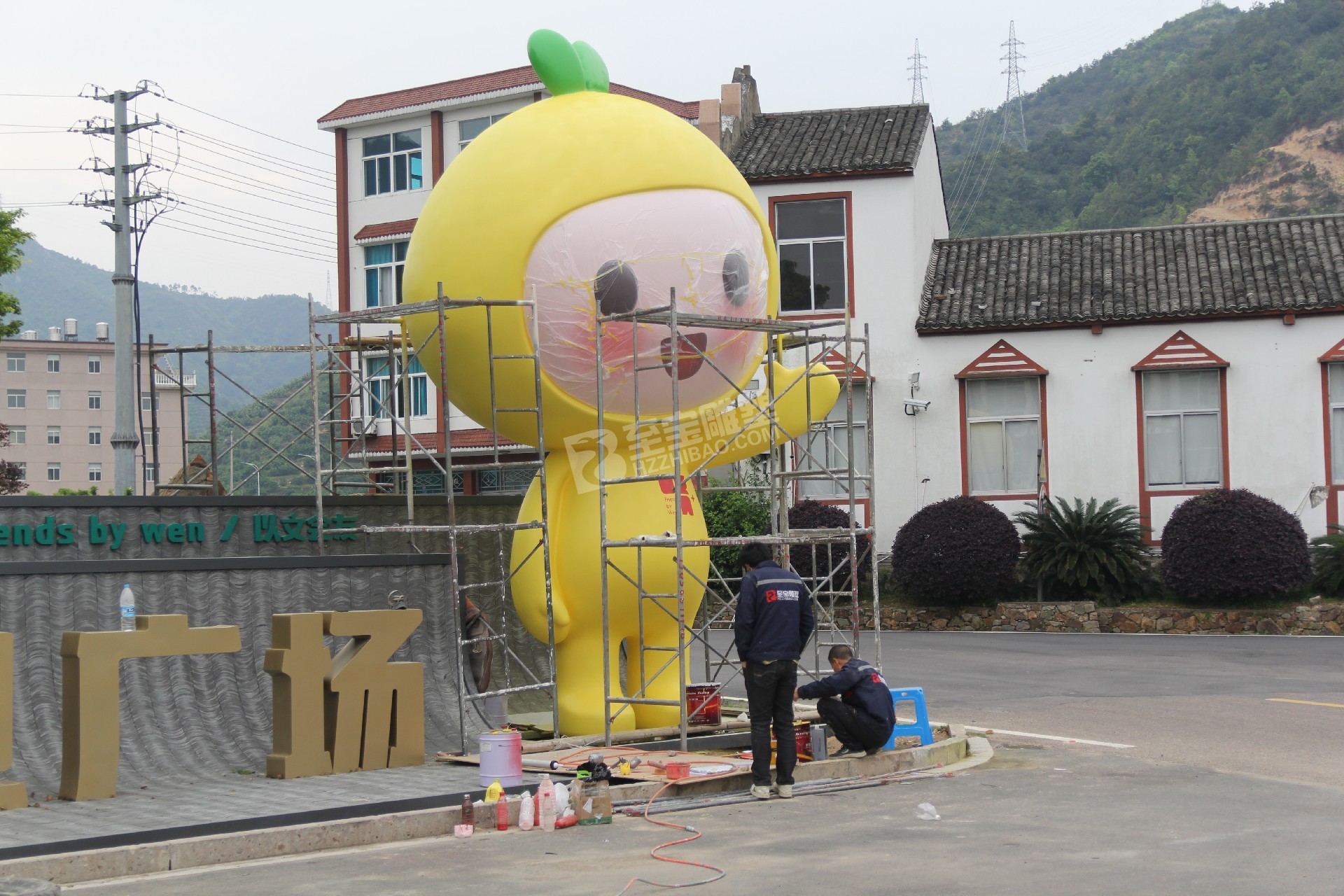 臺州文旦觀光風情帶建設(shè)玻璃鋼IP娃娃雕塑項目